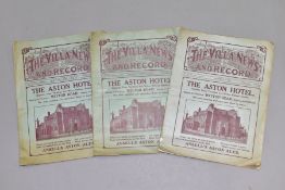 THE VILLA NEWS AND RECORD, three issues numbered 498, 685 and 703, dated September 23, 1922 December