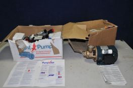 A PUMPWISE SALAMANDER SHOWER PUMP (brand new in tatty box) and a Lowara Transfer pump (appears to be