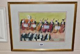 FRANK ARCHER (1912-1995) 'STUDY FOR BASS AND BRASS', orchestral figures with their instruments,