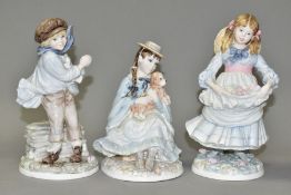 THREE COALPORT LIMITED EDITION FIGURES OF CHILDREN, comprising 'Best Friends' to mark 150th