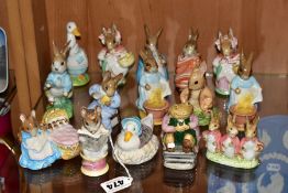 FIFTEEN BESWICK BEATRIX POTTER FIGURES, all BP-3c, comprising 'Tailor of Gloucester', section of