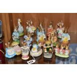 FIFTEEN BESWICK BEATRIX POTTER FIGURES, all BP-3c, comprising 'Tailor of Gloucester', section of