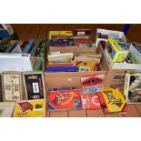 FIVE BOXES OF VINTAGE AND SOME MODERN JIGSAW PUZZLES, approximately sixty eight jigsaws by