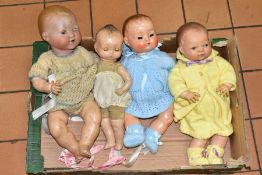FOUR VINTAGE DOLLS TO INCLUDE AN ARMAND MARSEILLE 351/6K DOLL, sleeping eyes open mouth and two