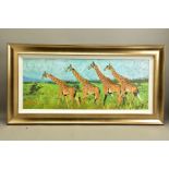 ROLF HARRIS (AUSTRALIAN 1930) 'FOUR GIRAFFES' a limited edition print 39/195, signed bottom right,