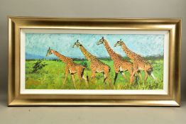 ROLF HARRIS (AUSTRALIAN 1930) 'FOUR GIRAFFES' a limited edition print 39/195, signed bottom right,