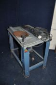 A LUTZ SITE TABLE SAW with parallel guide, detached blade guard, spare blade and long power cable (