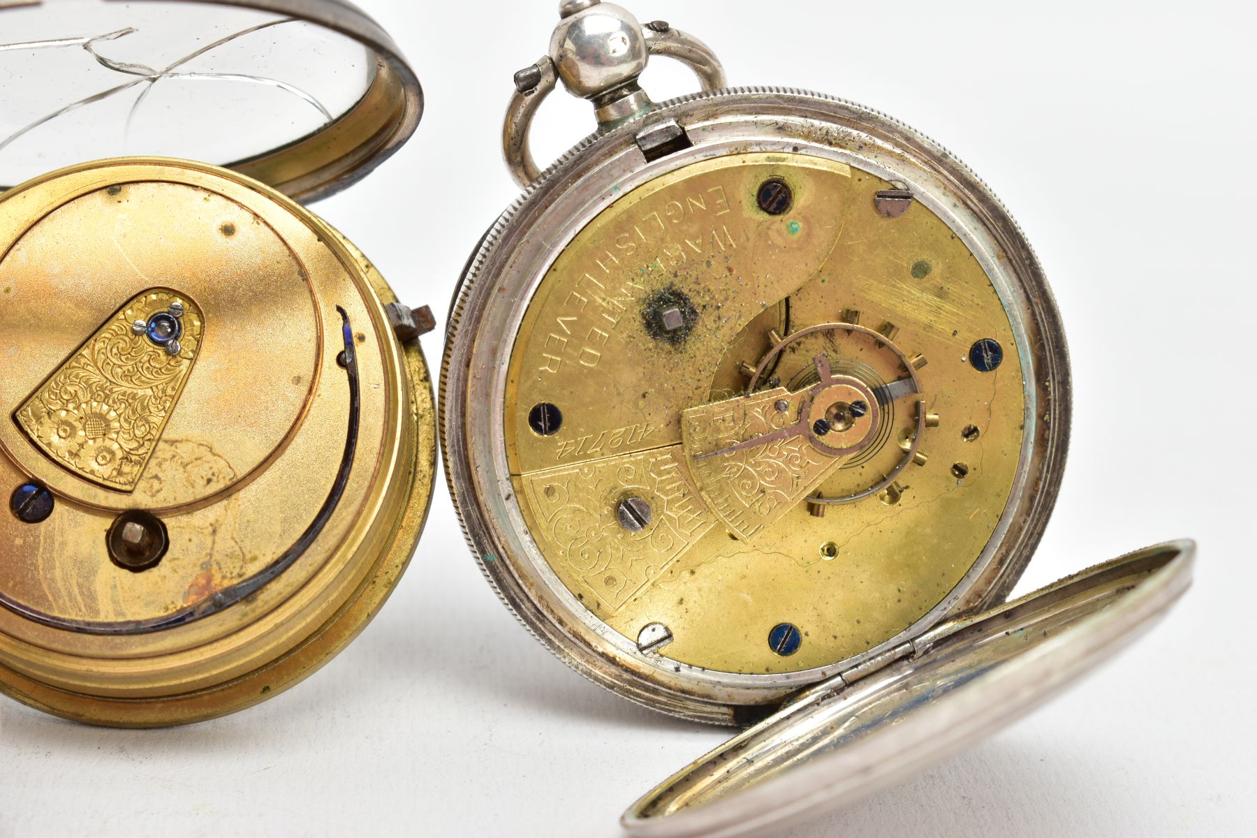 THREE SILVER OPENFACE POCKET WATCHES, the first with a round cream dial signed 'Improved Patent', - Image 6 of 8