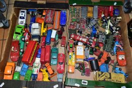 A QUANTITY OF UNBOXED AND ASSORTED PLAYWORN DIECAST AND PLASTIC VEHICLES, to include Budgie,