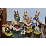 SEVEN ROYAL DOULTON BUNNYKINS FIGURES, comprising 'Billie Bunnykins Cooling Off' DB3, 'Mrs.