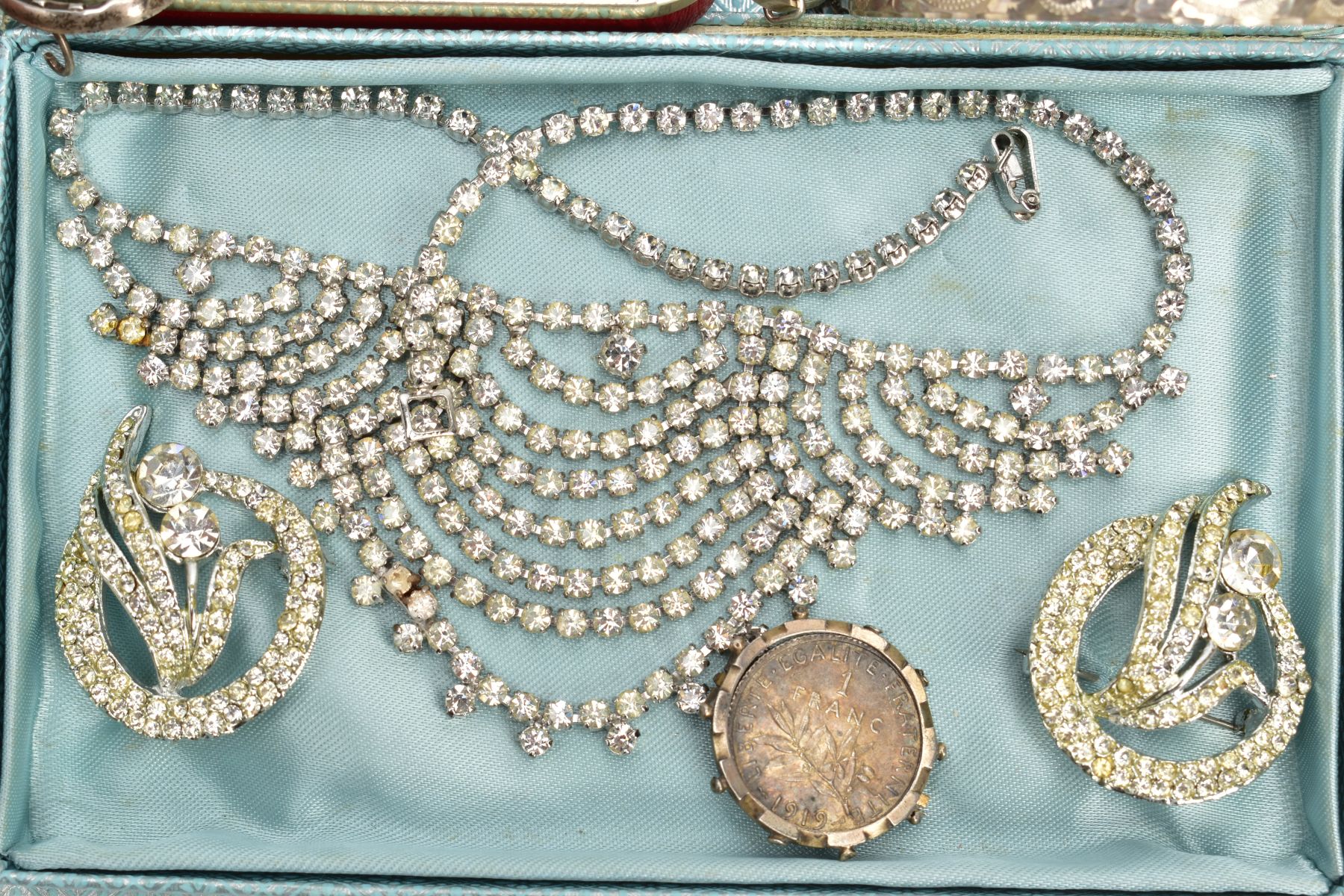 A BOX OF ASSORTED ITEMS, to include silver and costume jewellery items, two boxed 'Samuel' costume - Image 2 of 5