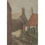 William Ingles, British, mid 20th century- Pan tiles; watercolour, signed, 13.3x9.2cmPlease refer to
