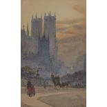 British School, late 19th/early 20th century- Scenes of Westminster; watercolours, two, each