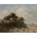 Henry Maurice Page, British 1845-1908- Harvest Scene; oil on board, signed and dated '76,