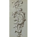 French School, mid-late 19th century- Design for a stucco decoration in the rococo style;