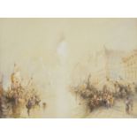 Frank Wasley, British 1848-1934- Venetian scene; watercolour, 22x30cmPlease refer to department