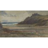 Sidney James Beer, British 1875-1952- Coastal view; watercolour, signed, 8x14cm (ARR) Provenance: