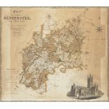 Christopher Greenwood, British 1786-1855- and James Greenwood, British fl.1821-40- Map of the County