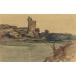 Marcel Arnaud, French 1877-1956- Twilight View; watercolour, bears blind stamp, 15.5x24.5cm (ARR)