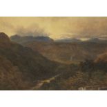 David Cox Jnr, British 1809-1885- Landscape, possibly North Wales; watercolour, 45x65.5cm