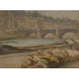 Eric Spencer Macky, New Zealand 1880-1958- View of Paris dans le Seine; oils on board, a pair,