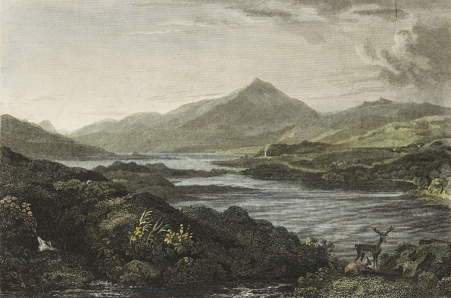 Joseph Swan, Scottish 1796-1872- Loch Arkeg, Loch Cullin and Loch Rannoch, after John Fleming; - Image 16 of 21