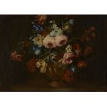 Lopez-Huici, Spanish, early-mid 20th century- Flowers in an urn; oil on canvas, signed,