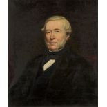 British School, mid-19th century- Portrait of a gentleman, quarter-length, turned to the left,