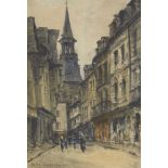 Jules Lessore RI, French/British 1849-1892- Ornan, (Brittany), or Jura Brittany; watercolour,