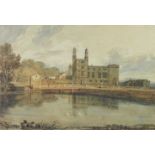 After Joseph Mallord William Turner RA, British 1775-1851- Stonyhurst in 1779; reproduction print,