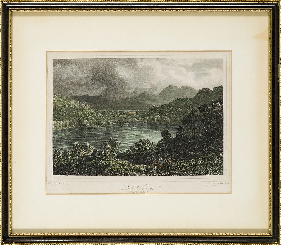 Joseph Swan, Scottish 1796-1872- Loch Arkeg, Loch Cullin and Loch Rannoch, after John Fleming; - Image 11 of 21