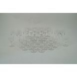 A large collection of hosting glasses, 20th century and later, to include: a monogrammed set of