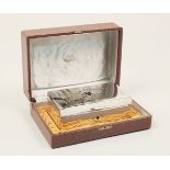 A Japanese taste silver jewellery box, apparently retailed by Mikimoto (in Mikimoto fitted box), the