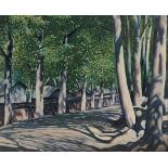 LONG QUAN, (Chinese, b.1956), oil on canvas, 'Sunshine Path, 1991', 50 x 60.5cm Provenance: