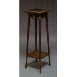 A French Empire taste mahogany and gilt metal mounted jardinière stand, first half 20th Century, the