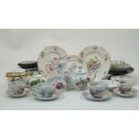 A part-service of Spode Marlborough Sprays pattern, in variation '2/6770 A' and '2/6770 C',