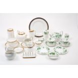 A group of Hammersley & Co. and T. Goode & Co. tea set items in the Chinese green dragon motif