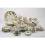 An extensive Villeroy & Boch Geranium pattern part tea and dinner service, comprising two twin