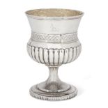 A silver goblet, London, c.1810, Crispin Fuller, raised on a spreading circular foot to a bulbous