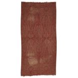 A long Western paisley shawl, circa 1850, wool, the bright red central square with eight foliate