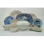 A collection of creamware and other British ceramic wares, late 18th century and later, to