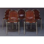 After a design by Charlotte Perriand, a set of five 'Factory side chairs', produced by Andy