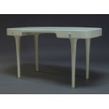 Marc Newson, a 'Riga' desk for Cappellini, c.2000, with white lacquered finish, the rounded