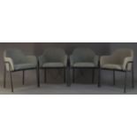 Ed Carpenter, a set of four 'MT' club chairs, for VG&P, of recent manufacture, three with grey