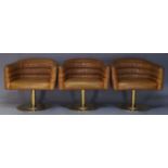 Jannis Ellenberger, a set of three 'Cupa' swivel lounge chairs for CB2, of recent manufacture,