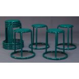 A set of eight ‘Champ’ stacking stools designed by Visibility, New York, of recent manufacture, in