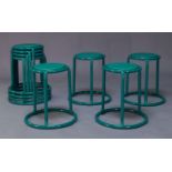 A set of eight ‘Champ’ stacking stools designed by Visibility, New York, of recent manufacture, in