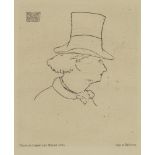 Edouard Manet, French 1832-1883- Portrait of Charles Baudelaire, In Profile [Harris 59]; etching
