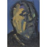 Thomas Newbolt, British b.1951- Head, 1986; oil on paper mounted on board, bears an inscription on