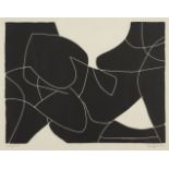 Diether Ritzert, German 1927-1987- Reclining figure, 1959; linocut on wove, signed, dated and